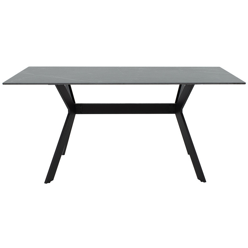 Masa Olivet imitatie de piatra aspect marmura neagra 180x90 x75cm - 1 | YEO
