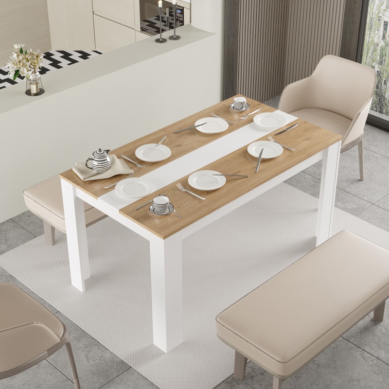 Masa Sepen, Pako World, Alb-Natural, 140x80x74 cm - 2 | YEO