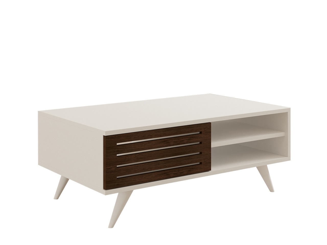 Masuta de Cafea Grande - Walnut, Alb - 3 | YEO