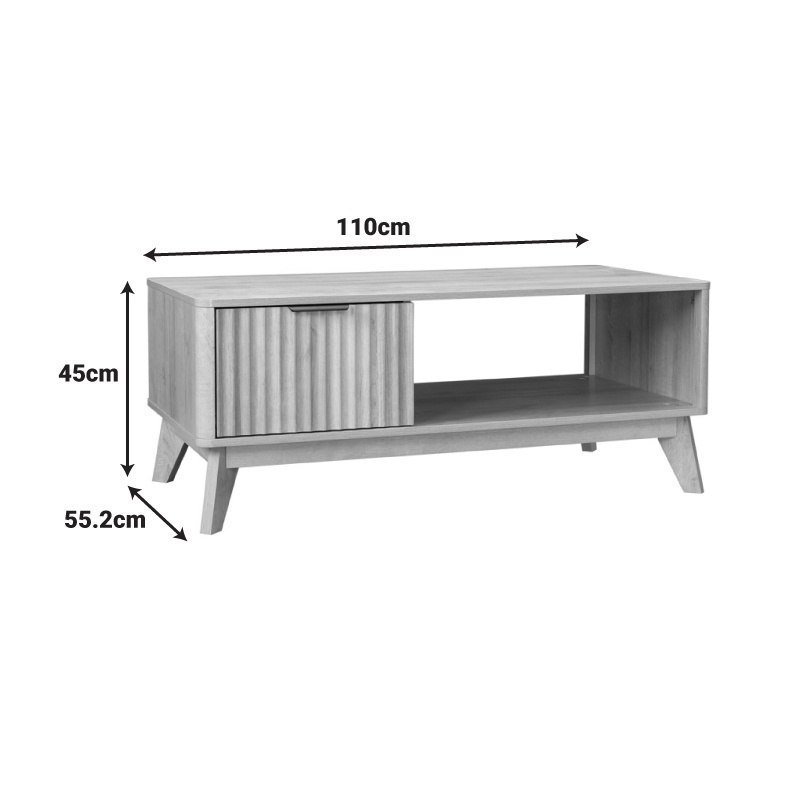 Masuta de cafea Hamea Natural 110x55.2x45 cm