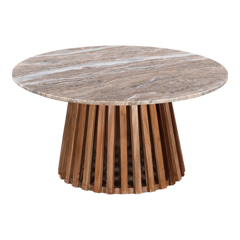 Masuta de cafea Mable boho Maro 100x100x45 cm - 1 | YEO