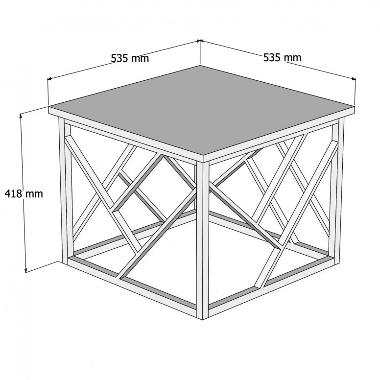 Masuta de Cafea Woda - Alb, Metal - 3 | YEO