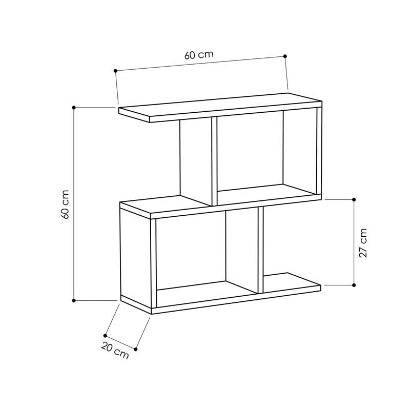 Masuta laterala Homemania alb antic 60x20x60cmm