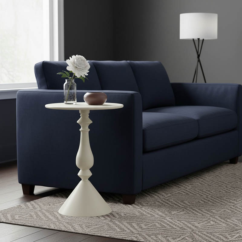 Masuta laterala Lalou Crem 40x40x55 cm