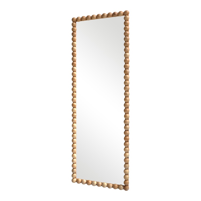 Oglinda cu lemn Ledalo, Pako World, Natural, 45x4.5x130 cm - 2 | YEO