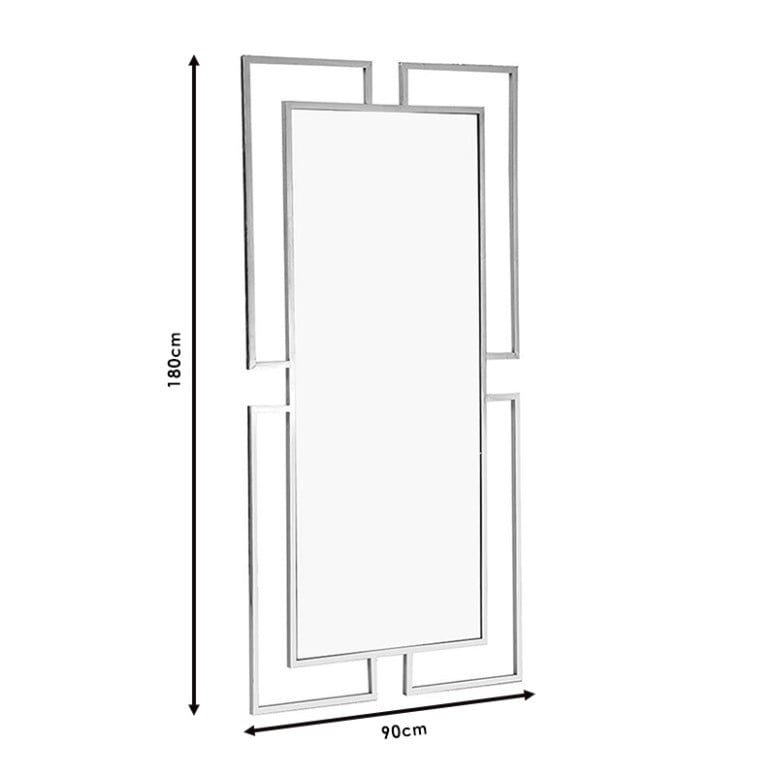 Oglinda de perete Focus 20300 Argintiu 90x2x180cm - 1 | YEO