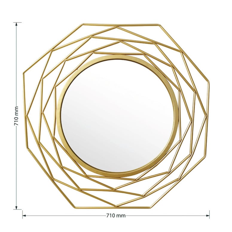 Oglinda de perete Round 1 20777 Auriu 71x2.5x71cm