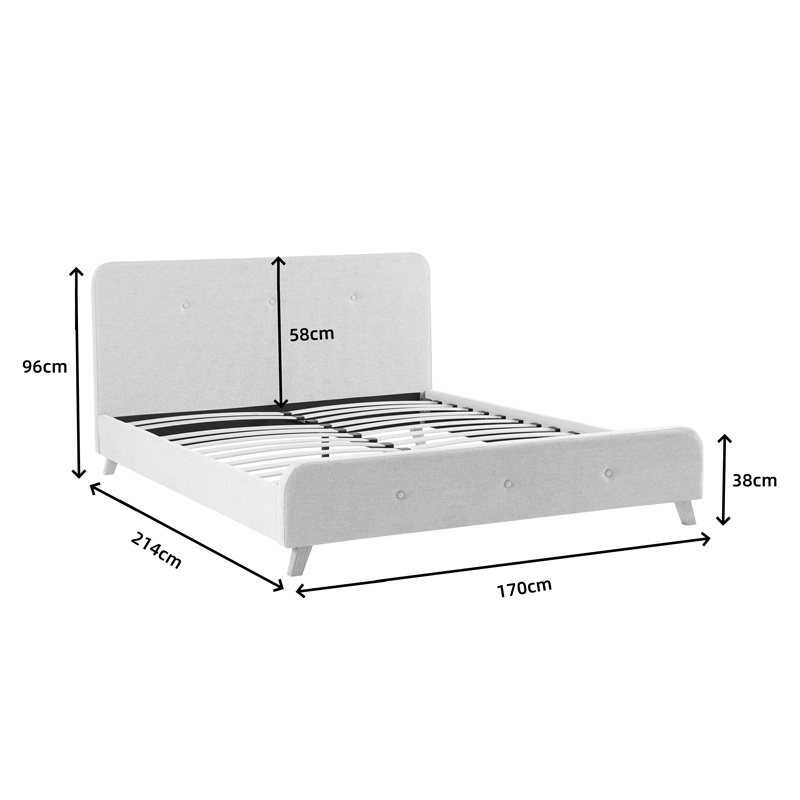 Pat dublu Restel Pako World Gri 160x200x20 cm