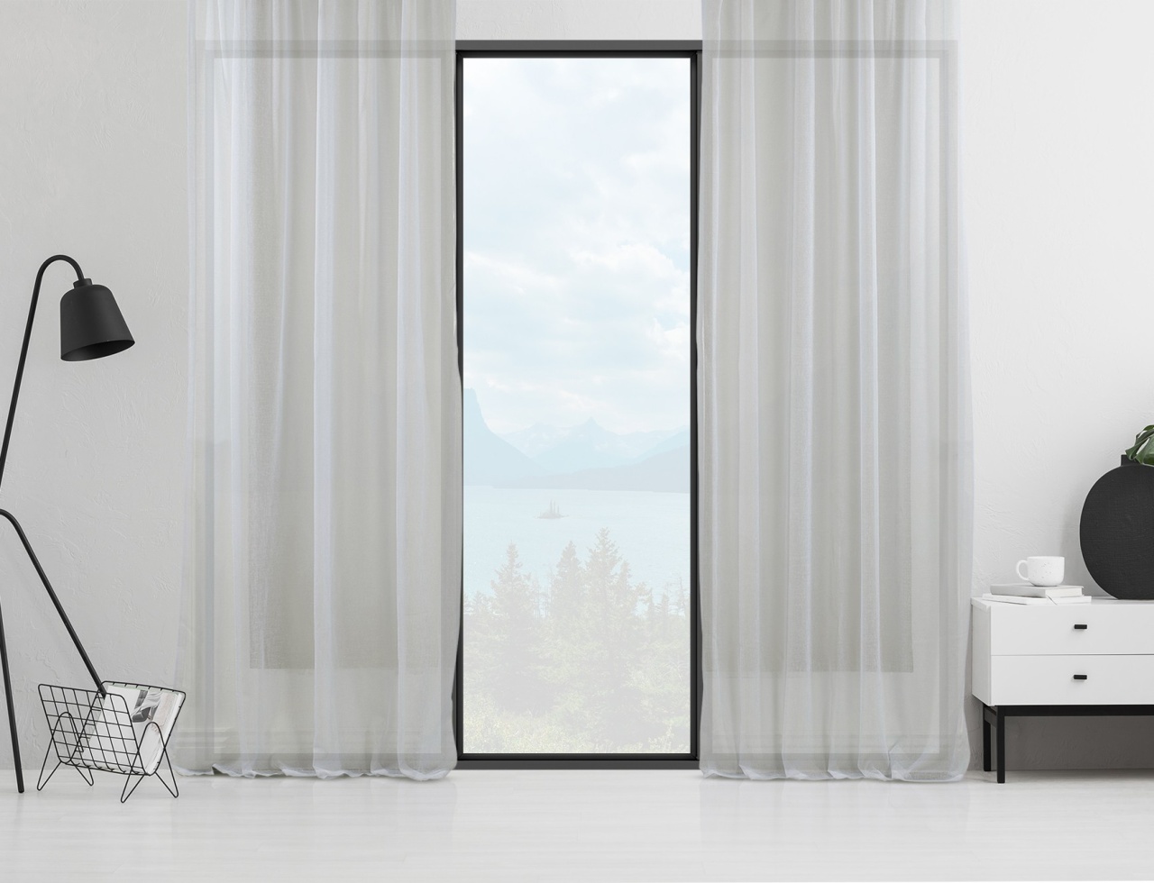 Perdea AS-10305 Alb 140x225 cm