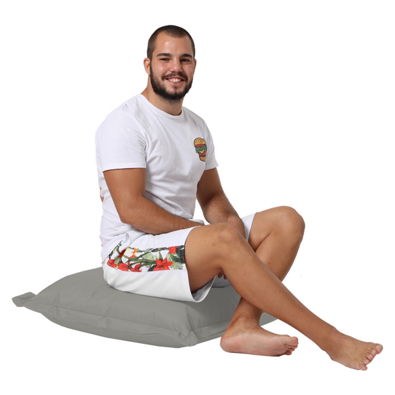 Perna de exterior Cushion Pouf Gri - 3 | YEO