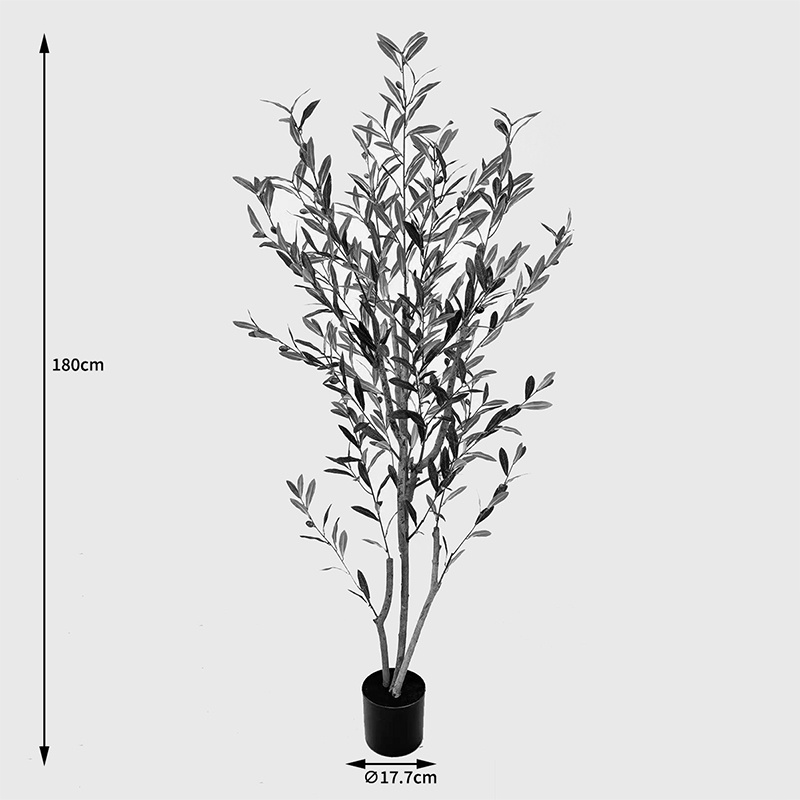 Planta decorativa cu ghiveci Olia Verde 65x55x180 cm