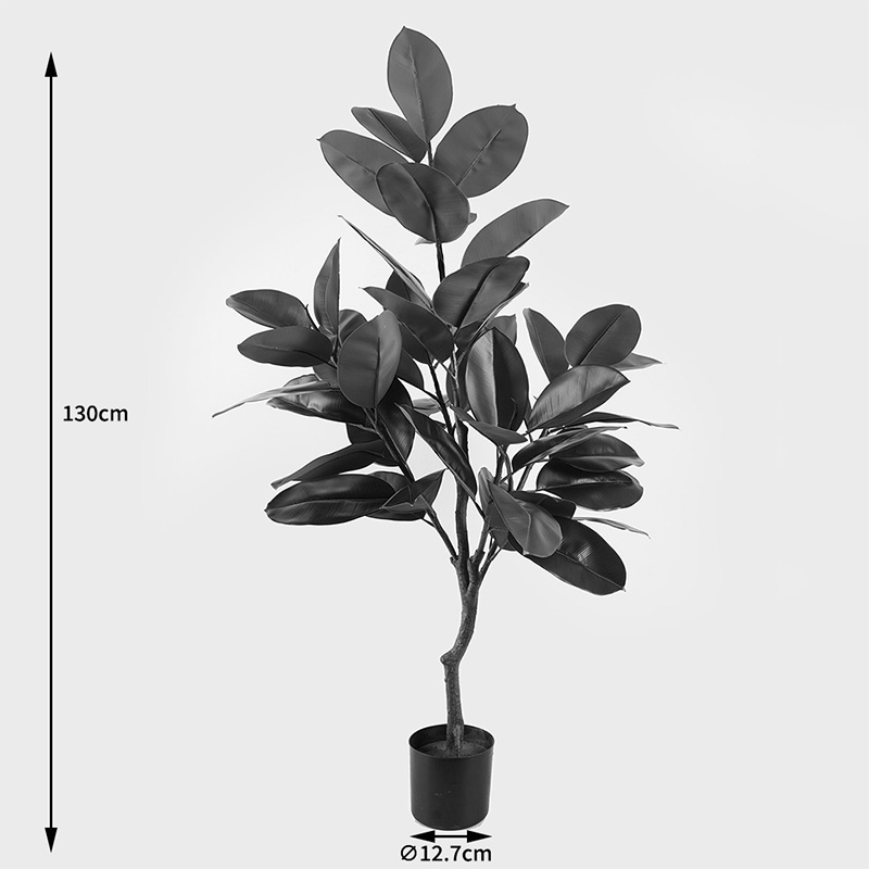 Planta decorativa Ficus Lyrata Verde 70x70x130 cm