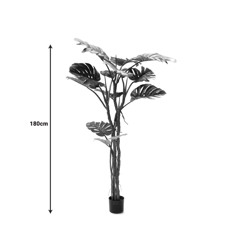 Planta decorativa Monstera III Pako World Negru inaltime 180 cm
