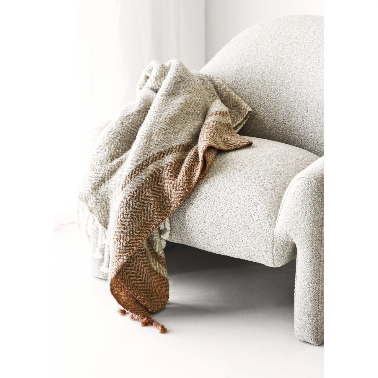 Pled Almora, Bej, 180x130 cm - Imagine 2