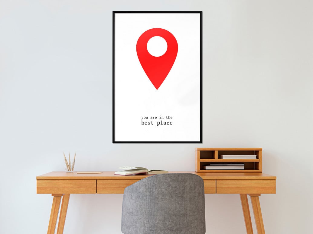 Poster - The Best Location, cu Ramă neagră, 20x30 cm - 1 | YEO