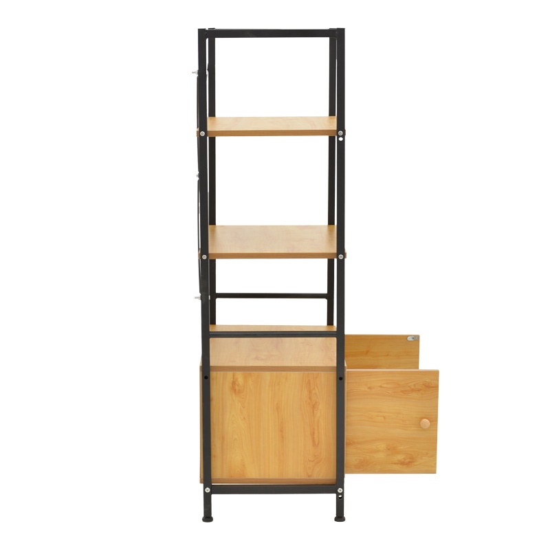 Raft de podea Kuili Pako World, MDF, Nuc, 60x36x121 cm - 3 | YEO