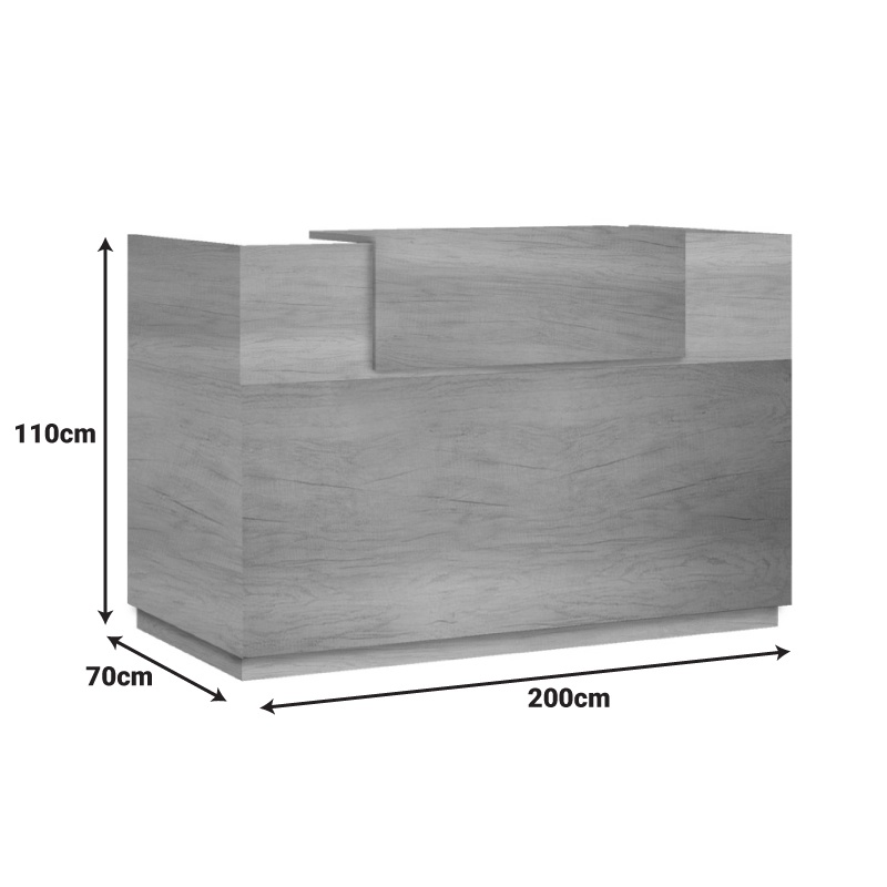 Receptie birou Lotus Bej 200x70x110 cm