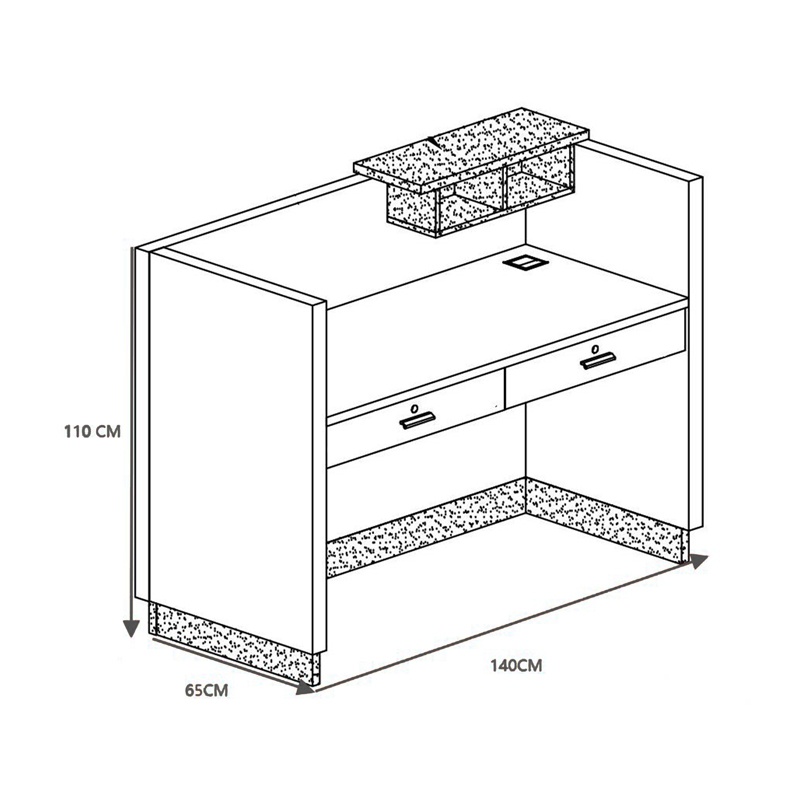 Receptie birou Oscar Nuc 140x65x110 cm