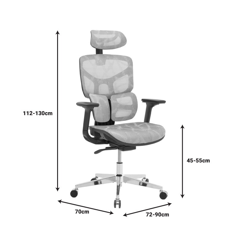 Scaun birou managerial Karlo Pako World Alb 72x70x112 cm