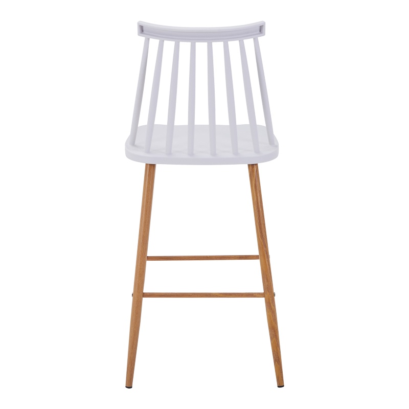 Scaun de bar Aurora I, Pako World, PP, Alb-Natural, 42x47x99 cm
