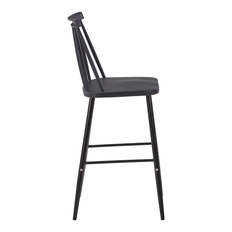Scaun de bar Aurora I, Pako World, PP, Negru, 42x47x99 cm - 1 | YEO