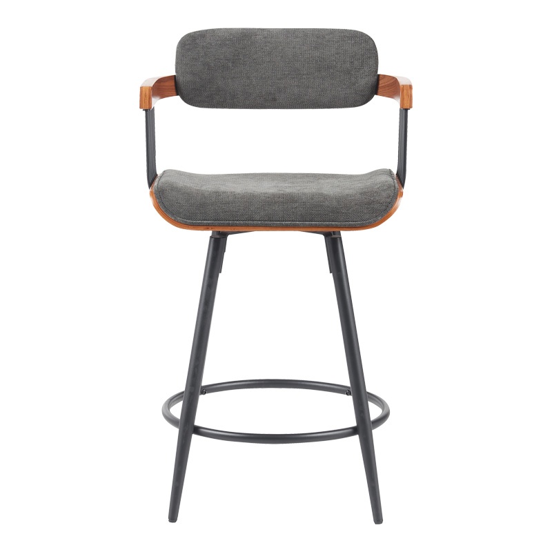 Scaun de bar Cameo Gri inchis 53x50x93 cm - 3 | YEO