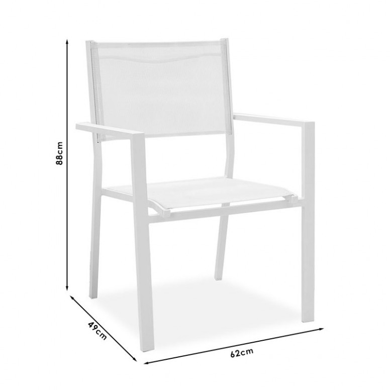 Scaun de Gradina Moly Alb