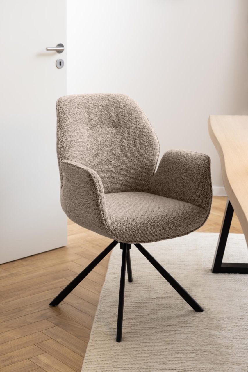 Scaun dining Aura V1, Bej, 90x62x61 cm