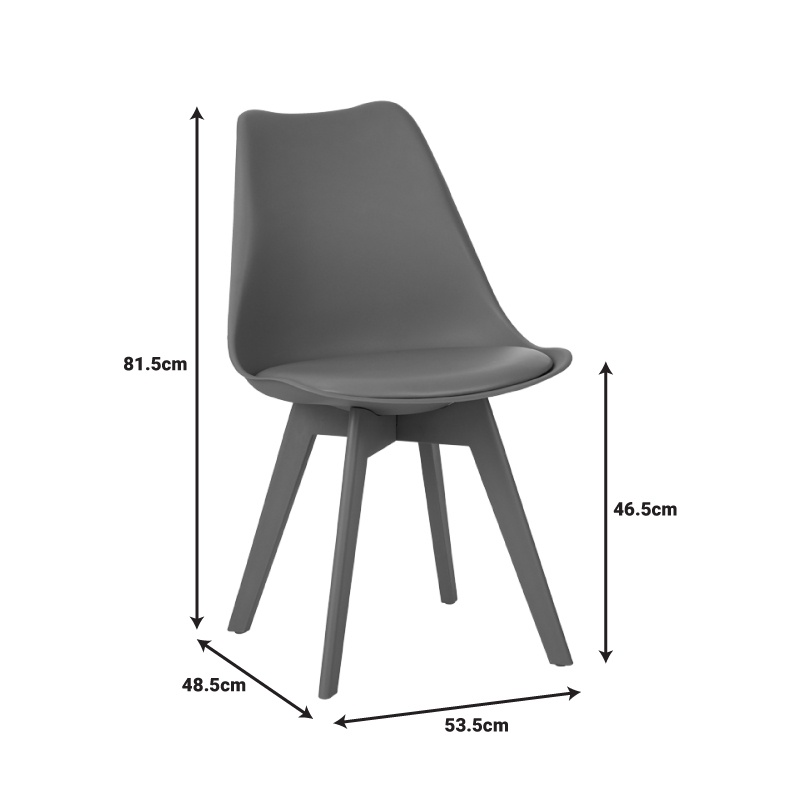 Scaun gaston I, Pako World, PP, Alb, 48x53x81 cm