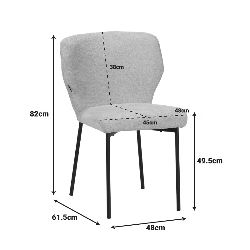 Scaun, Mavier, Antracit, 61.5x48x82 cm