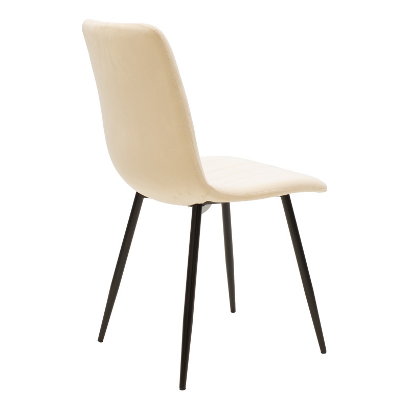 Scaun Noor, Pako World, Catifea, Bej-Negru, 44x53x86 cm - 1 | YEO