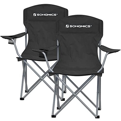 Set 2 scaune de camping, Songmics, Negru, 76x51.5x95.5 cm - 1 | YEO