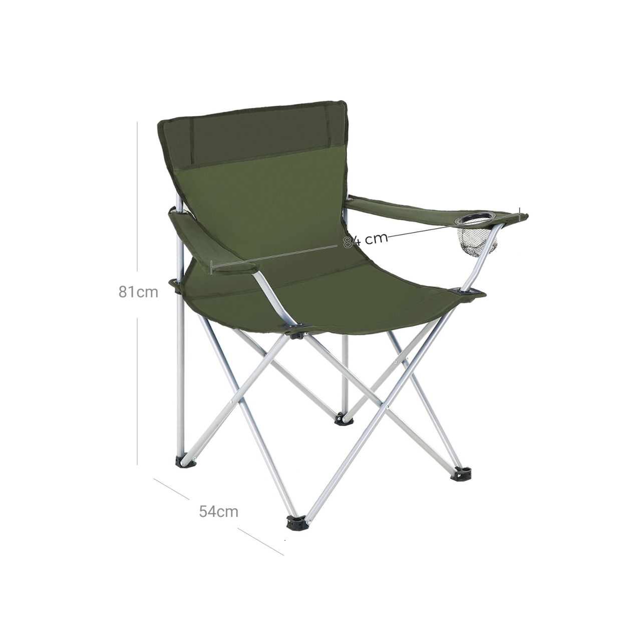 Set 2 scaune de camping Songmics Verde 84x52x81 cm