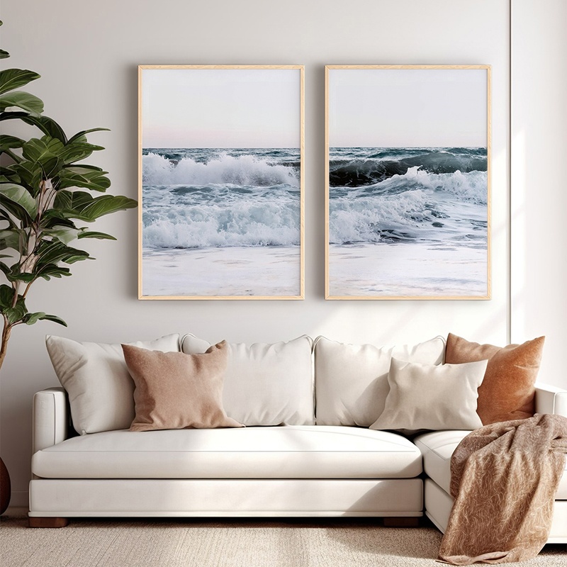 Set 2 tablouri Kaleria Multicolor 33x1.5x48 cm