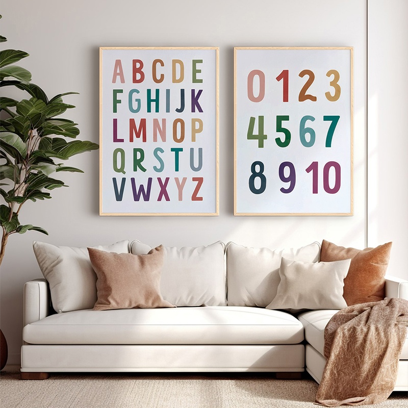 Set 2 tablouri Yuema Multicolor 33x1.5x48 cm