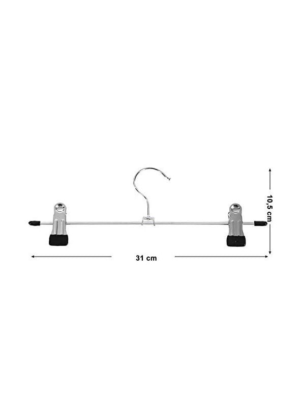 Set 20 de umerase pentru pantaloni, Songmics, 31 cm, Argintiu, CRI003-20 - 5
