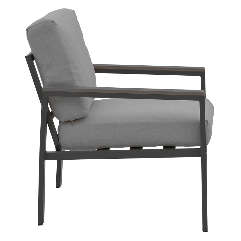 Set 4 buc masă și scaune de grădină Mabudu Gri 118x64x100 cm - 3 | YEO