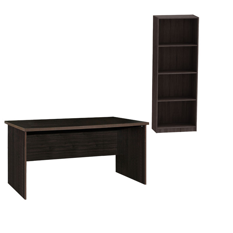 Set birou studiu Payton-Presley gri-wenge, 2 bucati Wenge