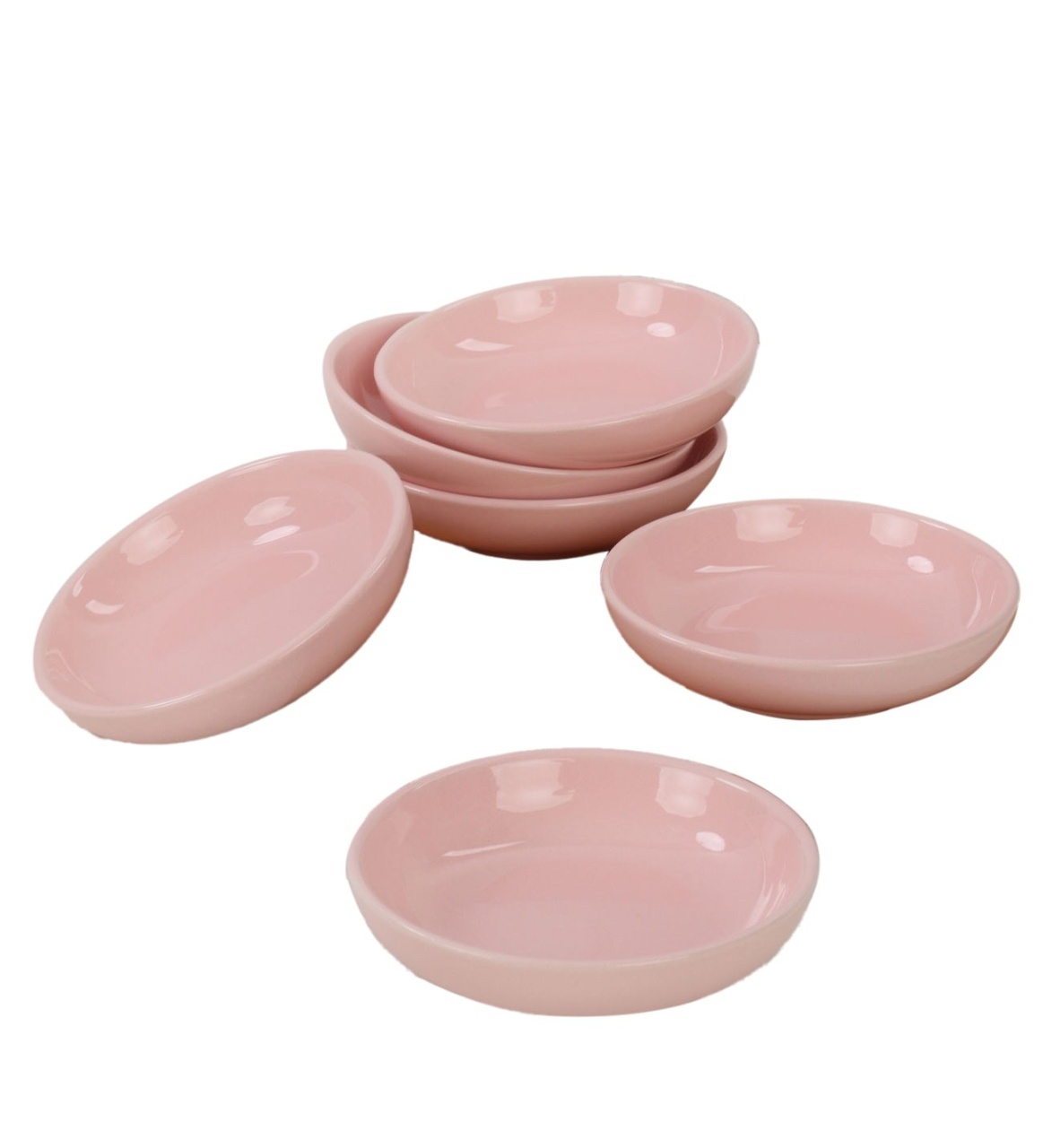 Set boluri de sos din ceramica (6 bucati) Mayd100 Roz 13x13x3.3 cm - 1 | YEO