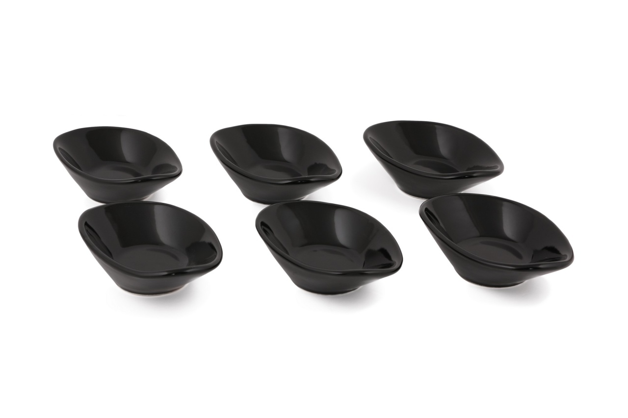Set boluri de sos din ceramica (6 bucati) Mayd200 Negru 12x7.9x3 cm - 3 | YEO
