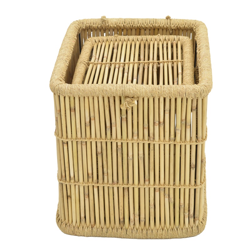 Set de 2 cosuri de rufe Dremia bambus natural 46x46x55 cm - 2 | YEO