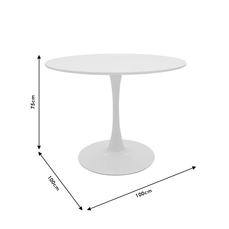 Set dining Aurora-Balou, Pako World, 5 piese, Alb, 100x75 cm