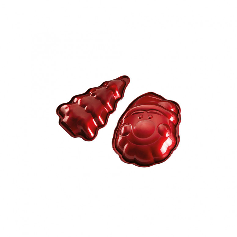 Set Forme Craciun pentru Copt set, 2 Piese, Burgundy BH/6947