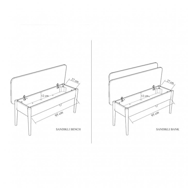 Set Masa Scaune Vina 1053 - Antracit, Walnut - 2 | YEO