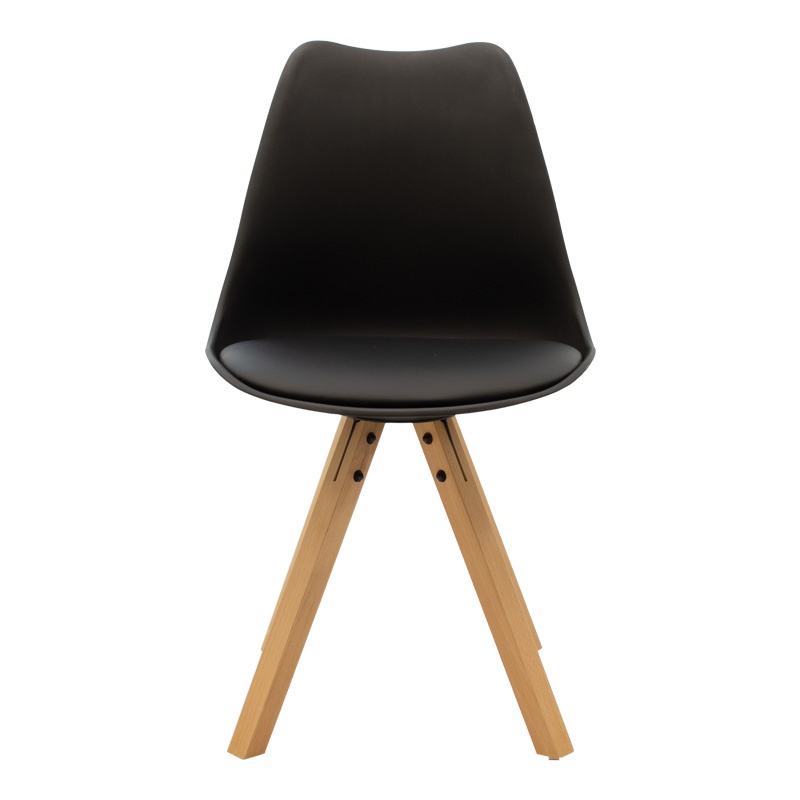 Set masa si scaune dining Quana, Negru, 120x70x75 cm - 2 | YEO