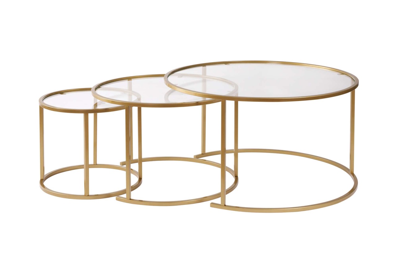 Set masute de cafea Aurum Auriu - 5 | YEO