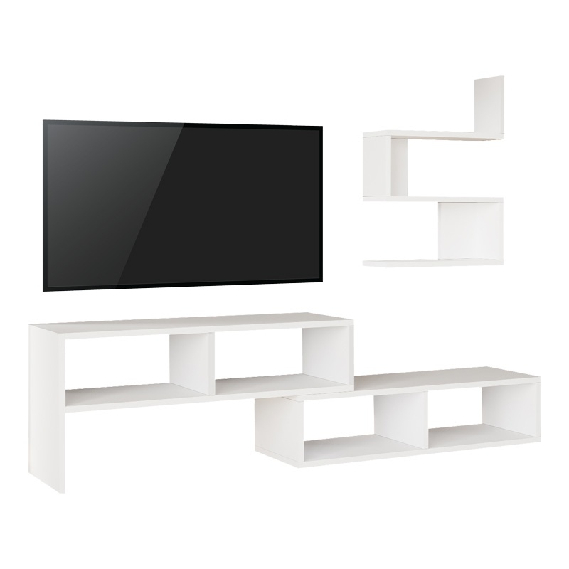Set mobilier living Kakomo, Pako World, Alb, 170x29x43 cm