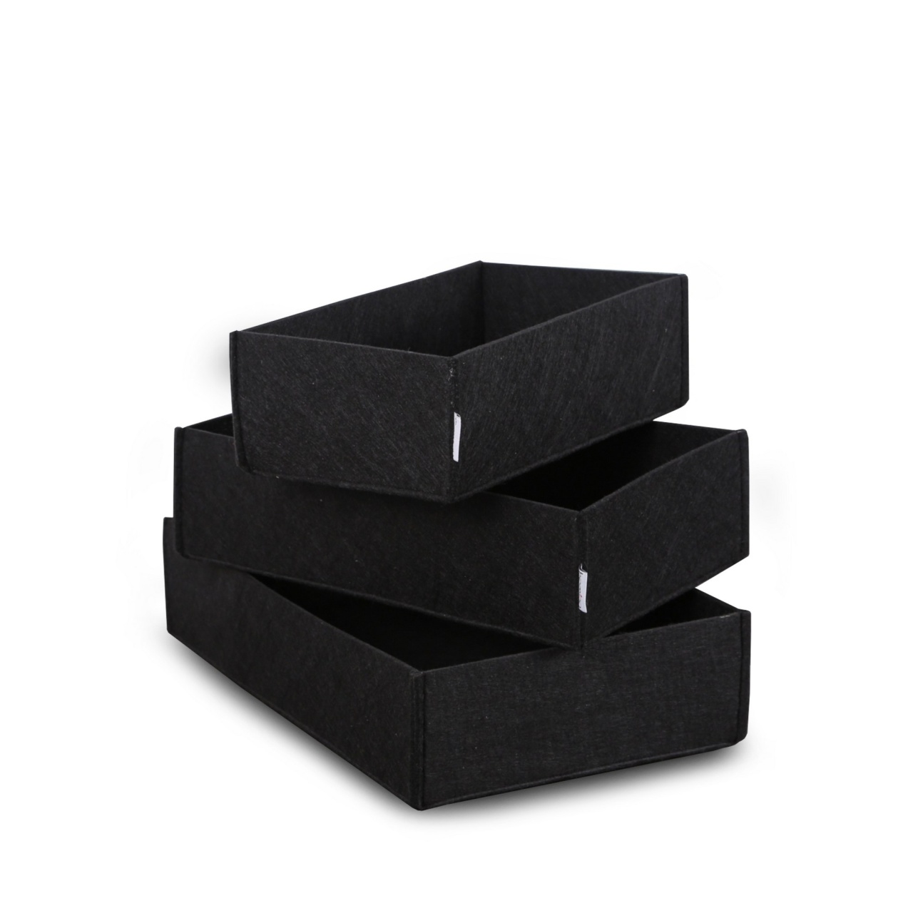 Set organizator de birou din fetru (3 bucati) HMY-6271 Negru 32x21x7.5 cm - 1 | YEO