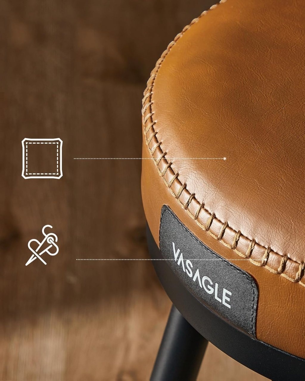 Set scaune de bar Caramel Vasagle 54x54x90.5 cm - 1 | YEO