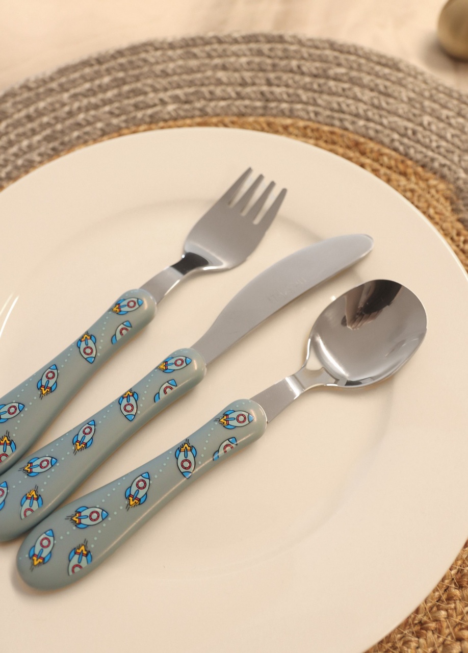 Set tacamuri 3 piese Ckb0218 Albastru 15x15x16 cm - 1 | YEO